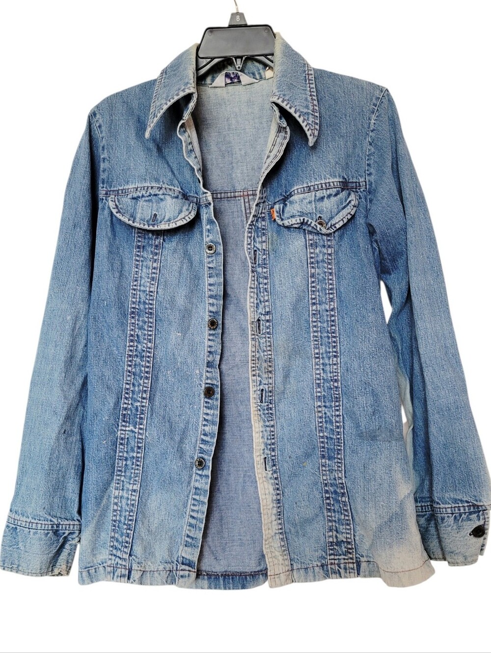 Vintage 1970s Levis Panatela Denim Shacket Trucker Lightweight Jacket